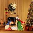 6 Feet Lighted Nativity Scene with 240 LED Lights