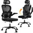 Office Chair, Desk Chair Comfy Ergonomic Mesh Chair for Home and Office | Breathable Material , Removable Back Support , Adjustable Height , Adjustable Headrest