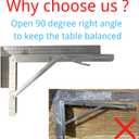 Folding Shelf Brackets 24 inch Heavy Duty,Max Load: 550 lb-Stainless Steel Collapsible Shelf Bracket,Wall Mounted Folding Table Bracket Save Space,Pack of 2