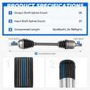 TadaMark 2PCs Front CV Constant Velocity Axle Shaft Assembly Fit for Honda Element 2.4L 2003-2011 L4, (Only fit DX, EX, LX, SC) FWD & 4WD, Left and Right Side, for 66-4214, 66-4213