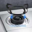 Cast Iron Gas Stove Wok Rack,7.28Inch Wok Support Ring Brackets,Milk Pot Wok Support Holder,Black