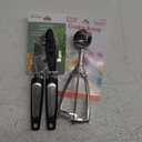 Cookie Dough Trigger Scoop: 1 oz. Stainless Steel Scooper Great for Baking, Scooping Ice Cream, Cookie Dough Scoop, Melon Ball Scoop, Meatball Scoop, Multi-Purpose Scooping Tool,Can Opener Manual, Handheld Strong Heavy Duty Stainless Steel Can Opener