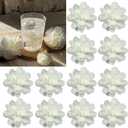 12 Pcs Floating Flowers for Floating Candle Centerpieces, Artificial Flower Heads Vase Filler for Wedding, Table, Party, Home Decor - Realistic Petal Design (White)