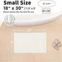 White Bathroom Rugs, Waffle Bath Mat Non Slip Washable, Super Absorbent & Quick Dry, Small Boho Bath Mat Farmhouse Bathroom Decor, 18'' x 30'', White