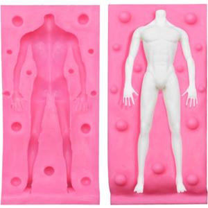 3D Human Body Silicone Clay Mold, Large Human Sculpture Polymer Mold Full Body Mold for Polymer Clay Craft (Large Man Body)