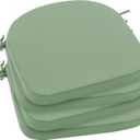 Outdoor Chair Cushions Set of 4: Waterproof & Fade Resistant Patio Furniture Cushions - 19 x 19 x 2 Inch Non Slip Round Corner Seat Cushion Pads with Removable Cover for Garden Yard Lawn, Sage Green