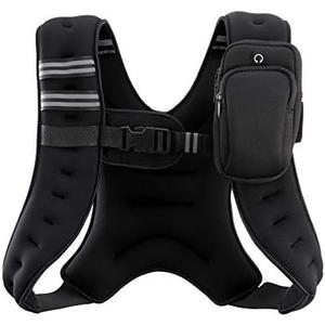 ZELUS Weighted Vest, 6lb/8lb/12lb/16lb/20lb/25lb/30lb Weight Vest with Reflective Stripe for Workout, Strength Training, Running, Fitness, Muscle Building, Weight Loss, Weightlifting