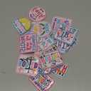 50 Pcs Themed Iron on Patches Applique with Words Embroidered Sew on Cloth Colorful Multiple Styles Patches for Clothes Hats Backpacks Jackets Accessories Souvenirs Gifts(Pink Bible)