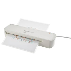 Basics 9Inch Thermal Laminator Machine with Quick WarmUp, 2 Heat Settings, Jam Release for Documents and Photos, White