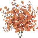 Tepaler 4Pcs Artificial Eucalyptus Leaves Stems 33.8‘’ Eucalyptus Branches Fake Poinsettia Flowers Faux Plants for Home Table Fireplace Party Wedding Thanksgiving Décor