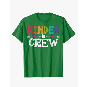 Kinder Crew Funny Kindergarten Teacher 1st Day of School T-Shirt XL