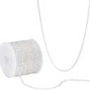 PH PandaHall 32ft Necklace Chains 2mm Silver Iron Cross Chain Link Cable O-Shaped Chain Craft Jewelry Chains for DIY Necklace Bracelet Jewelry Accessories DIY Making-3x2x0.5mm