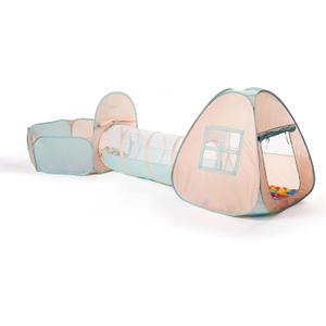 UTEX 3 in 1 Pop Up Play Tent with Tunnel, Ball Pit for Kids, Boys, Girls, Babies and Toddlers, Indoor/Outdoor Playhouse