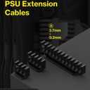 EZDIY-FAB Shield Cable Comb Kit for 16AWG, 18AWG PSU Cable Extension,Includes 4 x 24P + 16 x 8P + 8X 6P-Black