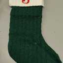 Christmas Stockings with Initials,20 Inches Large Knit Embroidered Letter Christmas Stocking,Monogram Christmas Stocking for Famliy Holiday and Xmas Tree Fireplace (Letter J)