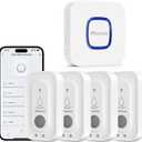MAXCIO Wi-Fi Water Leak Detector 4 Pack, Smart Water Wireless Sensor with 110dB Adjustable Alarm, APP, SMS, Phone Notifications, 1640ft Transmission Range, Suitable for Basement, Bathroom, and Kitchen