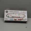 JUQU Christmas Train Set for Kids Ages 3-8  Battery Operated Toy Train with Lights, Sounds, 3 Cars & 10 Tracks, Classic Christmas Tree Train Set for Under or Around Tree Gift