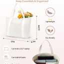 ECOHUB Lace Bows Canvas Tote Bag for Women, Suitable for Birthday, Beach, Wedding, Honeymoon (24L, Beige & Canvas & 24l)