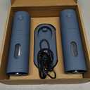 LARS NYSØM Electric Salt and Pepper Grinder Set, USB Rechargeable, Automatic Salt and Pepper Mills, Spice Shakers Refillable with LED Light, Adjustable Coarseness, Ceramic Grinder (Stone Blue) 
