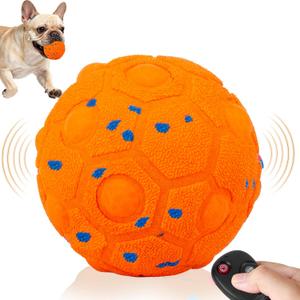 Interactive Dog Toys Ball, 3Modes Automatic Moving Bouncing Dog Toys for Aggressive Chewers, (Orange)