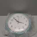 Bernhard Products Retro Wall Clock 9.5 Inch Green Kitchen 50's Vintage Design Round Silent Non Ticking Battery Operated Quality Quartz Clock (Seafoam Green)