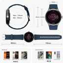 Woneligo Smart Watch for Men,1.57inch AMOLED Touchscreen Fitness Watch for iPhone & Android,Heart Rate/Sp02/Sleep Monitor,110+ Sport Modes IP68 Waterproof Bluetooth Calls (Blue, 1.57)
