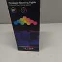 Hexagon LED Lights 8 Pack, Smart RGB Wall Decor with APP/Voice Control, Music Sync, DIY Modular Honeycomb Lights for Gaming Room, Bedroom, Home Theater Wall Decor