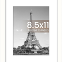 upsimples 8x10 Picture Frame Set of 4, Display Pictures 5x7 with Mat or 8 x 10 Without, Wall Gallery Photo Frames, White