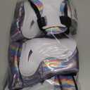 Bienbee Knee Pads for Women, Knee Pads Wrist Guard Knee and Elbow Pads Adult Protective Gear Set for Skateboard, Roller Skating, for Women Men Youth Adult Kids,Laser Purple, M