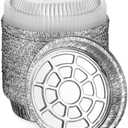 MontoPack 7 Round 40 Pack Aluminum Foil Pans with Clear Lids | Disposable Containers with Straight Walls for Storing, Baking, Meal Prep & Reheating | Freezer & Oven Safe, Recyclable