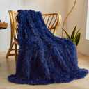 XeGe Luxury Faux Fur Throw Blanket, Blue Soft 50x60 Fluffy Blanket Throw, Shaggy Plush Decorative Couch Blanket, Cute Furry Bed Throw Holidy Fuzzy Lap Blanket for Kids Women Men Teen Girls Royal Blue