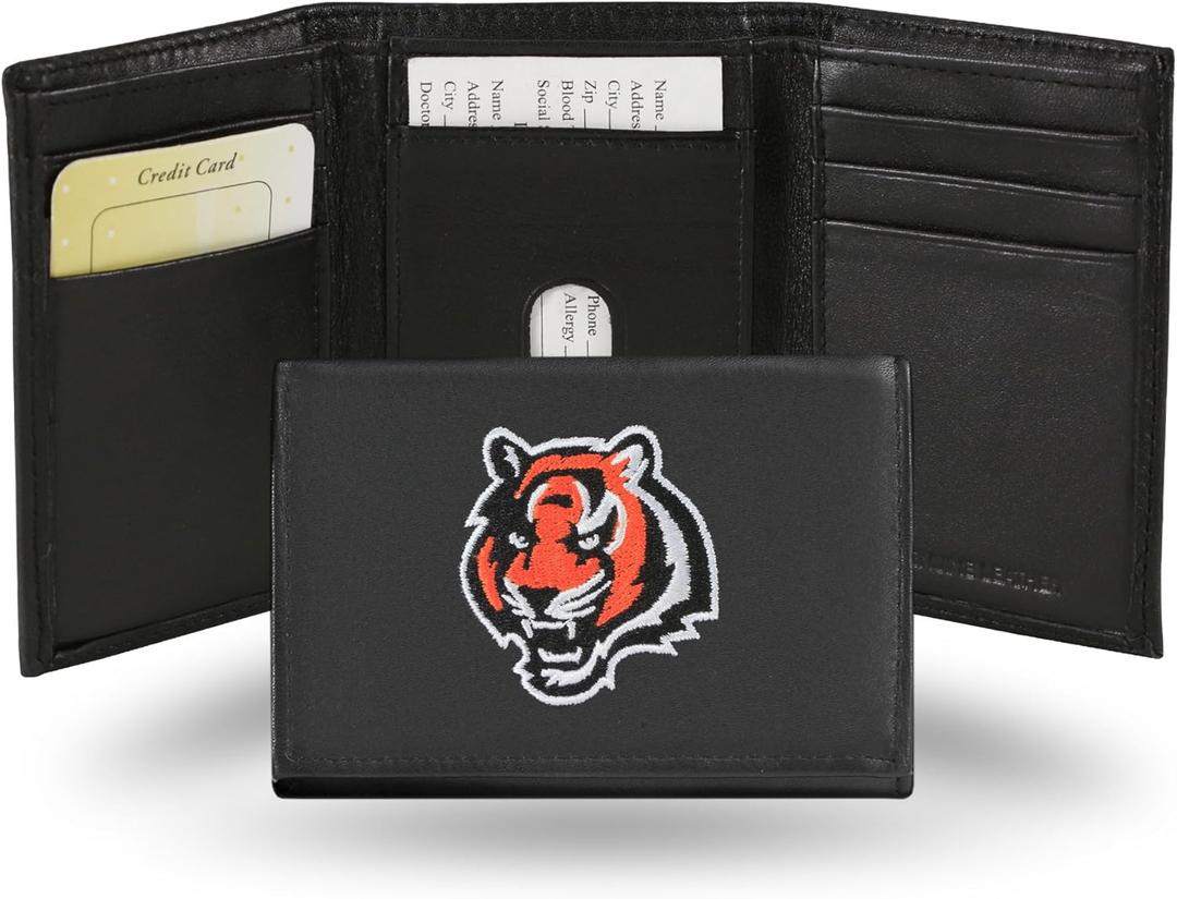 Rico Industries NFL Football Embroidered Tri-fold Wallet