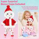 Ballerina Doll Stuffed Animals Girl Toys Age 3-8, Bunny Stuffed Animal, Ballet Dress Up Doll, Rabbit Plush Toys, Kids Pretend Play with 4 Set Clothes, Cape, Plush Bag, 3 4 5 6 7 8 Year Old Girl Gifts