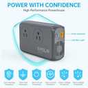 300W Car Power Inverter Pure Sine Wave with 60W PD USB-C, Power Inverters for Vehicles DC 12V to 110V AC, Car Inverter Power Outlet with XT60 Cable (Grey)