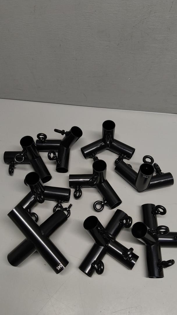 1'' Corner Canopy Fitting Couplers Kit - Fits 3/4" EMT - Frame Carport Connectors (10-Legs Canopy Top Kit)