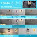 Motion Sensor Outdoor Wall Lights Waterproof,Dusk to Dawn Outdoor Lighting,Outdoor Lights for House with Seeded Glass,Matte Black & Wood Grain Finish,2 Pack