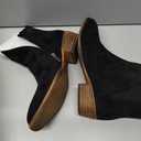 Women's Ankle Boots Mid-height Heels Chelsea Zipper Dressy Booties, 9.5,Black Suede