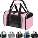 Carriers Soft-Sided Pet Carrier Pink for Medium Large Cats Dogs Undertake 35Lbs, Ventilated Mesh Windows,Top Load Cat Carrier with Airline Approved (X-Large, Pink)