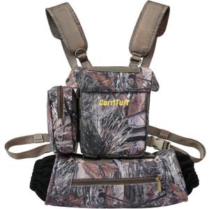 CarriTurf Waterproof Binoculars Harness with Rangefinder Pouch  Silent Material, Magnetic Closure, Hand Warmer Pockets for Hunting, Hiking & Giftable Outdoor Gear