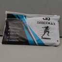 INDEEMAX Ankle Brace for Sprained Ankle Compression Sleeve, 2 Pack Copper Infused Ankle Support Brace for Women & Men, Plantar Fasciitis Relief Achilles Tendonitis, Sports Running, Copper Black, L