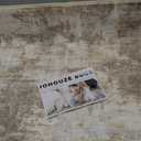 IOHOUZE Abstract Area Rug 3x5 Ft Washable Rugs for Entryway Indoor, Non Slip Kitchen Rug Printed Faux Wool Throw Rugs, Indoor Door Mat for Door Entrance Foyer Living Room, Beige Brown (Gold/Yellow/Brown/Beige/White)