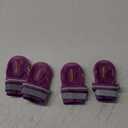 QUMY Dog Shoes for Large Dogs, Medium Dog Boots & Paw Protectors for Winter Snowy Day, Summer Hot Pavement, Waterproof in Rainy Weather, Outdoor Walking, Indoor Hardfloors Anti Slip Sole Purple Size 3 (Size 3: 2.0''x2.5''(W*L) (Pack of 4))