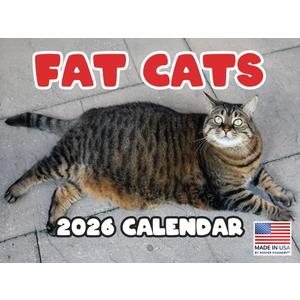 Fat Cat Calendar 2026 Monthly Wall Calender 12 Month | American Made In The USA
