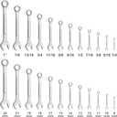 24-Piece All-Purpose Master Combination Wrench Set with Roll-up Pouch | SAE 1/4 to 1, Metric 8mm to 24mm | Perfect for General Household, Garage, Auto Repairs, Car, Truck, Boat, and Travel Emergency