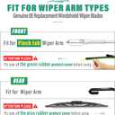 24" 21" 13" Windshield Wiper Blades Replacement for Chevy Chevrolet Traverse 2012 2013 2014 2015 2016 2017 Premium All Weather Front Rear Wipers Set - OEM Quality (Pack of 3)