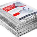 Reflective Insulation roll 47.2 in X 11.5 FT Double Reflective Bubble Insulation Sheet, Aluminum Foil Thermal Insulation Reflective Barrier for Windows, RoofGarage Door