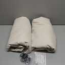 Extra Long 120 Inch Blackout High Ceiling Curtains for Living Room 2 Panel Set, Memory Trained Pinch Pleated Ivory Beige Two Layer Linen Soundproof Heat Blocking Boho Windows Curtain 10FT Length Cream