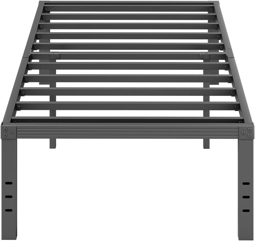 18 Inch High Metal Twin XL Bed Frames, Platform Twin XL Bed Frame No Box Spring Needed, Easy Assembly, Noise Free, Sturdy, Black