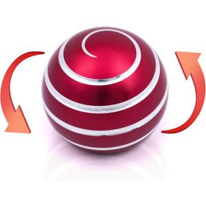 Desk-Kinetic-Toys Cool-Gadgets for Fidget: Cool-Stuff-Thing Game Toy for Adult Teen Children Kid, Stress Relief Optical-Illusion Gifts for Office School Home Man Women Christmas Spinning 180 Seconds (Red & White)