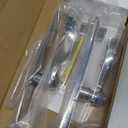 Storm Door Handle Accessory Set fit Pella Storm Door Handle Replacement Part, with Key and Lock Cylinder, Mortise Lock Not Included (Brushed Nickel)